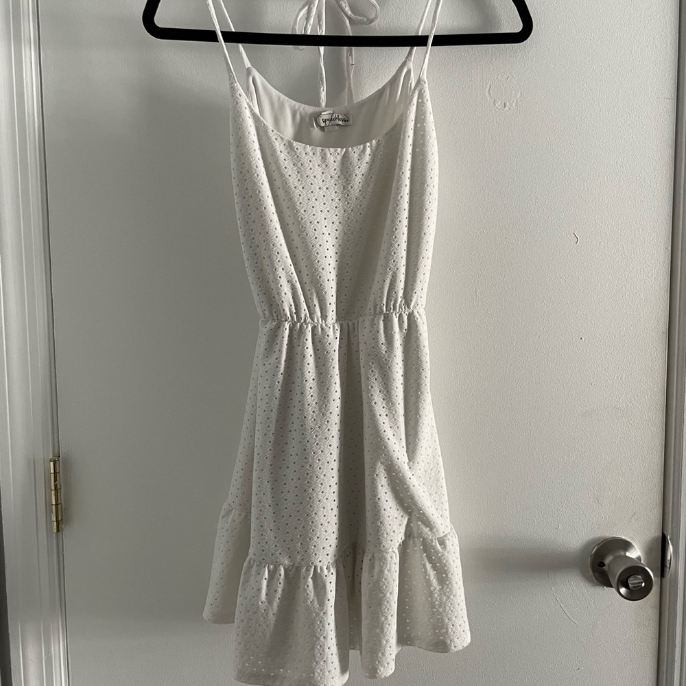White “dotted” dress size XS fits S & M
